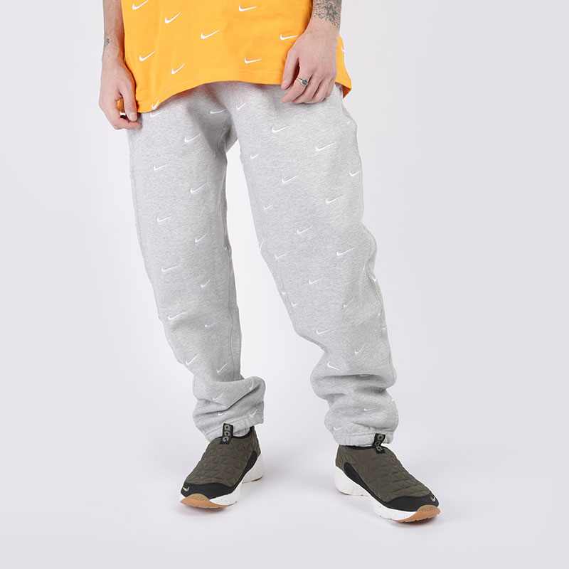 мужские серые брюки Nike Swoosh Logo Trousers CJ8905-050 - цена, описание, фото 1